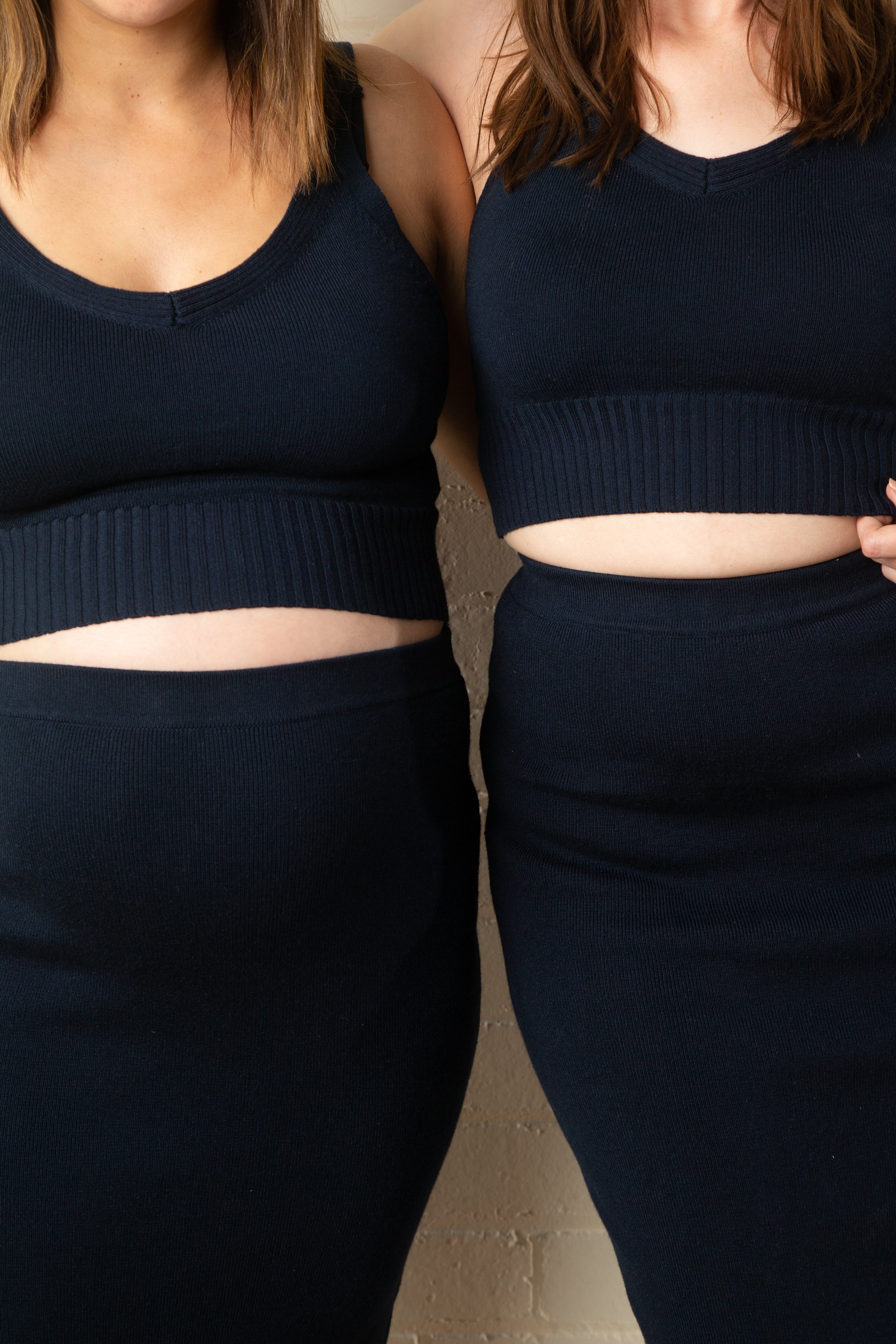 Evie Knit Skirt - midnight, navy, twin set, knitwear fashion, maternity fashion, bump friendly, cashmere, skirt, midi skirt